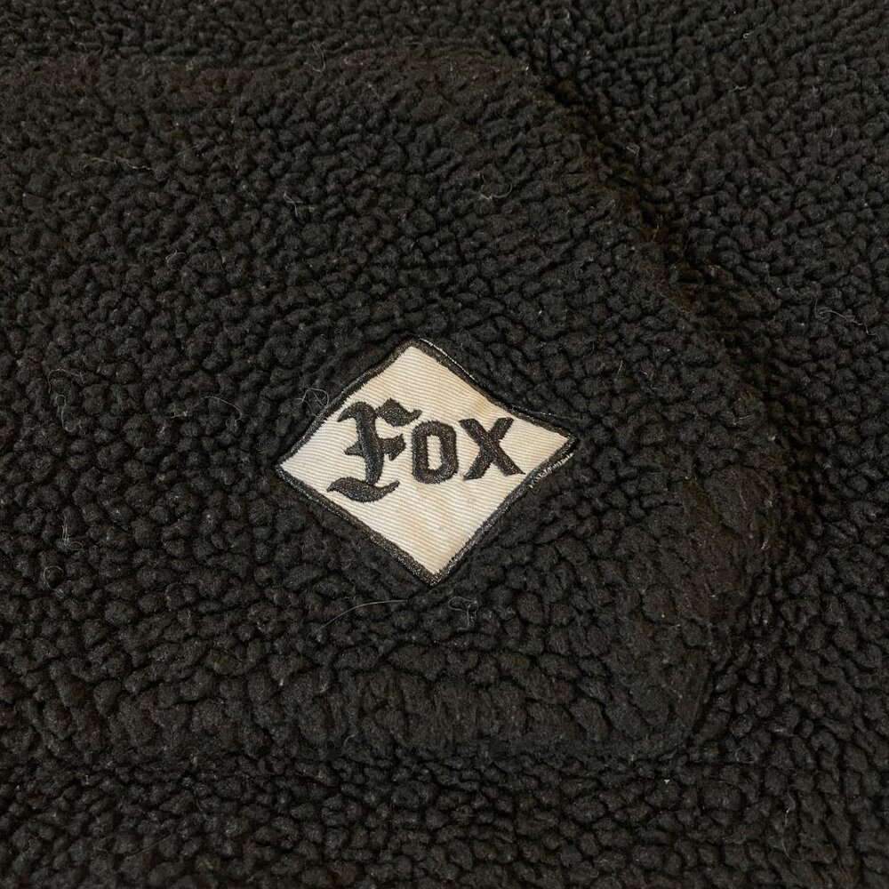 Fox Head Mens Black Hooded Faux Sherpa Lined Fleece Small - Picture 4 of 10